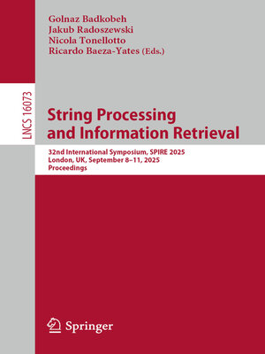 cover image of String Processing and Information Retrieval